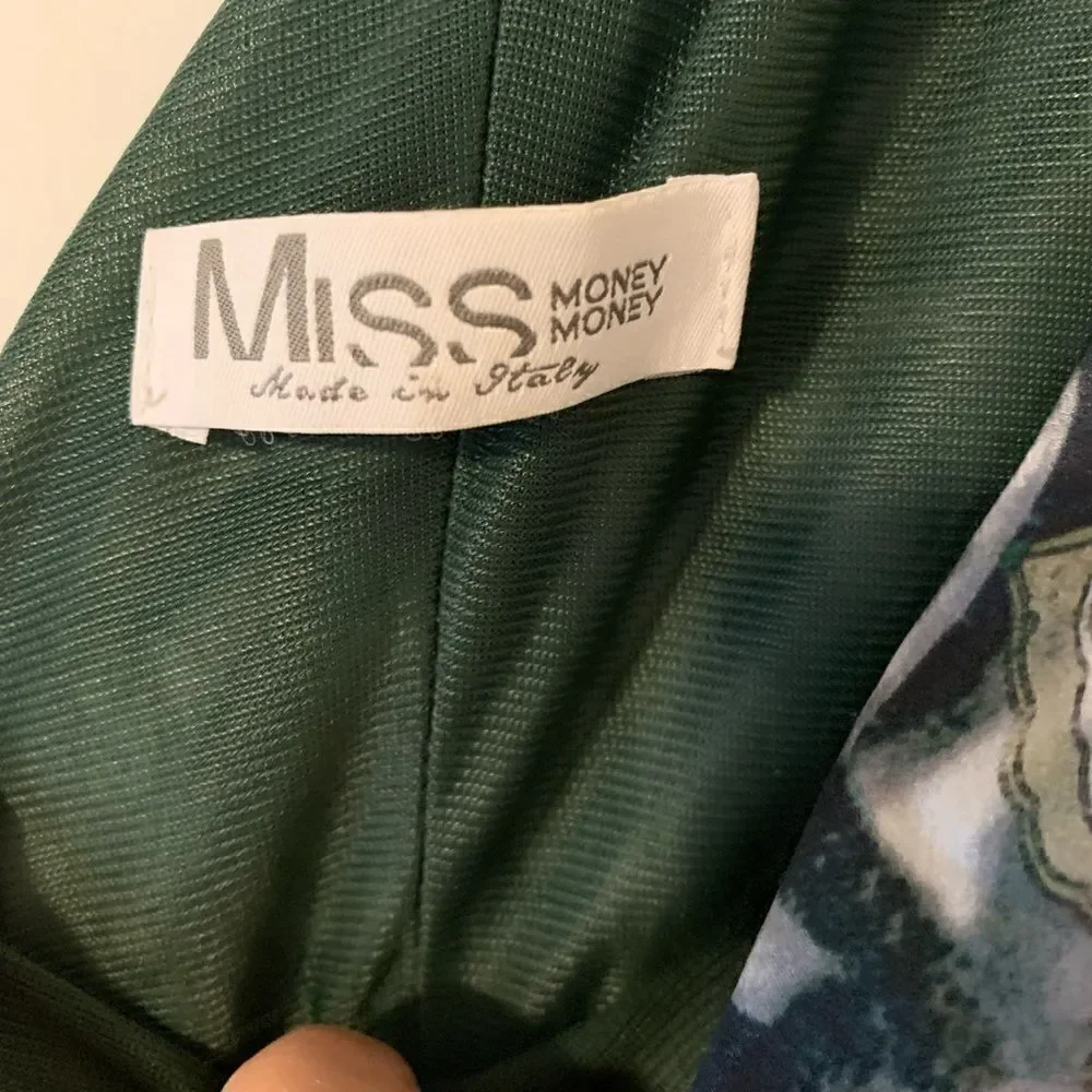 Miss Money Money Silk One Shoulder Dress